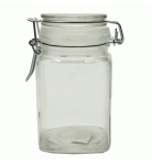 6 Pack Square Clip Top Jar - 12CM H X 6CM W 325ML
