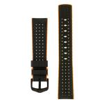 Ayrton Carbon Embossed Performance Watch Strap In Black Orange - 24MM Black