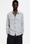 Regular Fit Felted Overshirt - Grey
