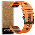 Elite 26MM Easyfit Two-tone Watch Strap For Garmin - Orange black