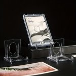 Acrylic Display Stands For Photos Durable Clear Plastic Easel Removable Design Event & Party Supplies No Electricity Needed