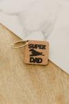 Wooden Key Ring - Super Dad - Afrikaans