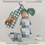 Wrap Set Swaddle Set High Land Cow Farm And Arrow Sage Green And Beige