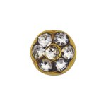 Large 7 Stone Daisy Crystal Gold Plated