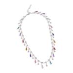 Silver Dainty Rainbow Necklace