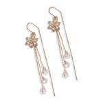 Goldair Gold Star Flower Earrings