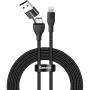 Baseus 1M - 18W 2IN1 Dual Output USB Type-c/type-a To Lightning Pd Cable