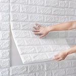 40PCS 3D Wall Tile Stickers Foam Self-adhesive Waterproof And Moisture-proof Wall Stickers Easy To Stick And Peel Off Easy To Cl