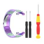 For Huami Amazfit Ares A1908 3-BEADS Stainless Steel Watch Band With Screwdriver Colorful