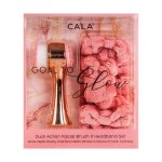 Cala Goal To Glow Dual Action Facial Brush & Headband Set Rose Gold