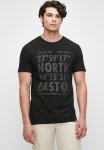 Regular Fit Embossed Graphic - Black