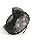 Black & White Spotted Disc Fascinator