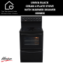 Univa Black Ceran 4 Plate Stove With Warmer Drawer - 600MM