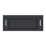 Falco 75CM Black Glass Built-in Extractor - FAL-75-BIG-B