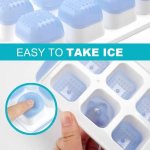 2PCS Premium Silicone Ice Cube Tray With Spill-resistant Lids – Bpa Free – Easy Release And Flexible