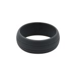Double Debossed Silicone Rings - Natural Selection - Charcoal 8