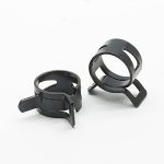 Kyuionty 50PCS Spring Band Clips 1 2" 12MM Air Hose Tube Water Pipe Fuel Hose Line Vacuum Hose Clamp Fit 12.5-13MM Od Black