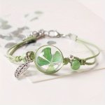 1PC Real Flower Resin Bracelet Adjustable Handmade Woven Friendship Bracelet Ethnic Style Jewelry Choose Your Color