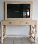 Bali 2 Drawer Dressing Table – Raw