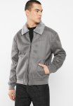 Jonathan D Finley Mock Suede Zip Through Jacket With Sherpa Internals - Grey
