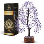 Fashionzaadi Amethyst Crystal Tree - Chakra Crystals - Money Gem Tree - Purple Home Decor - Feng Shui Crystal - Chakra Crystals