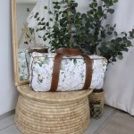 Travel Bag Hospital Bag Duffel Bag Pretty White Flowers