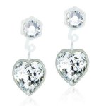 Blomdahl Medical Plastic Earrings Pendant Heart Crystal
