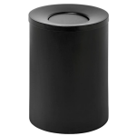 Complete Steel Litter Bin – Wide – Swivel Funnel Top Lid And Bin Liner – Solid – 772BL