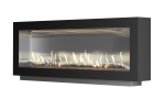 Chanterie Wallart Flueless Gas Fireplace Black - Black 1100MM