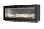 Chanterie Wallart Flueless Gas Fireplace Black - Black / 1100MM