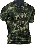 Men's "fear No One" & Camouflage Graphic Print T-Shirt