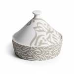 23CM Calligraphy Tagine Dish White