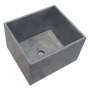 Large Charcoal Square Concrete Basin 45 X 40X 31CM High