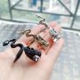 1PC Retro Dragon Shaped Alloy Ring Men's Cigarette Holder Ring For Daily Wear