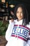 The Striped Fleece Hoodie In White - M