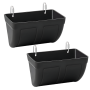 2PK Feeder Poultry Feeding Container Fence Hanging Waterer Bucket For Goat