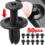 50PCS Car 8MM Hole Plastic Rivets Fastener Push Clip Vehicle Door Trimpanel Retainer Fastener Clips