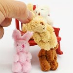 1PC Dollhouse Simulative Plush Bear Rabbit Miniature Scene Model Furniture Decoration
