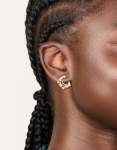 Goldair Gold Cubic Zirconia Celestial Moon Stud Earrings