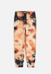 Printed Joggers - Orange & Tie-dye