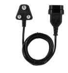 Switched Easy Cable Extender Sa 3PIN To 2PIN Euro Socket - 2M - Black