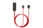 L7-7 3 In 1 HDMI Cable With USB Power Type C V8 And Lightning Pin For Ios