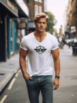 Aeronautica Tee - Militaire Series - White - Large Centre