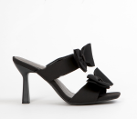 Black Stiletto Mule Heels For Women - 8 Black
