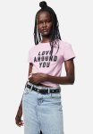 Printed T-Shirt - Light Pink Love Around You