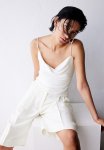 Cowl-neck Strappy Top - White