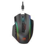 Redragon Perdition Pro 16000DPI Rgb Wireless Mmo Ergo Gaming Mouse - Black