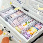 Closet Organizer System Cute Clothes Wardrobe Underwear Panties Sorting Splitter Can Be Used For Socks Bra Tie Storage Box Conve