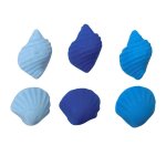 Blue Medium Seashells Pack Of 6