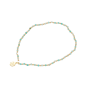 Amazonite Gem And Gold Beaded Anklet